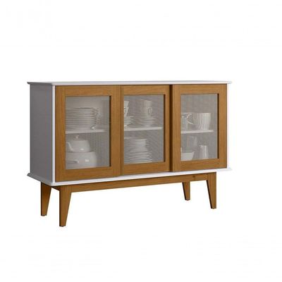 Aparador Buffet Detroit 3 Portas Branco/nature - Tebarrot