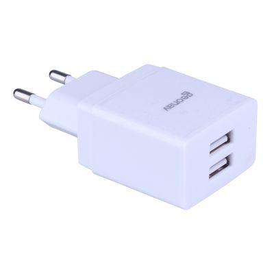 Carregador de Parede Geonav com 2 Saídas USB Entrada 100-240V Saída 3,4A Branco