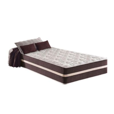 Cama Box Baú Solteiro 88 Tecido Sintético Marrom Com Colchão Little Angel - Bello Box - Mola Superlastic 62x88x188cm