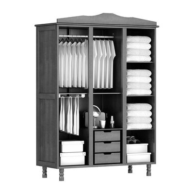Guarda-Roupa Solteiro com Espelho 3 Portas