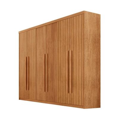 Guarda Roupa Casal Toronto Mdf 6 Portas 2 Gavetas Moderna Naturalle Sem Pés