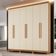 Guarda Roupa Milão 6 Portas 3 Gavetas 7 Prateleiras - Beneti Cinamomo Off