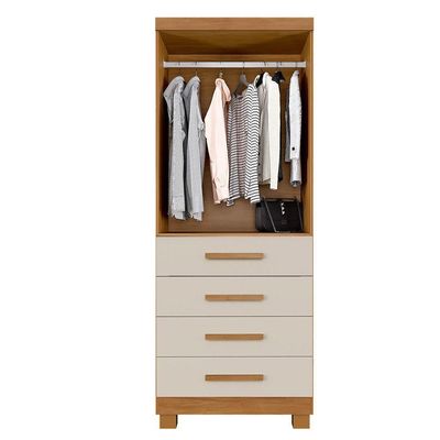 Guarda Roupa Camiseiro New Maia 2 Portas 4 Gavetas - Benetil Cinamomo Off