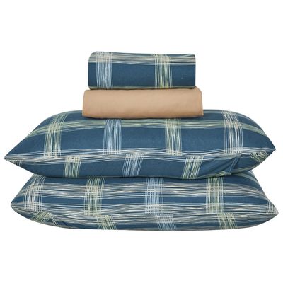 Jogo de Cama Queen Cazza Ivory Geo em Microfibra Estampado - Item Sortido