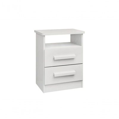Mesa De Cabeceira Firenze 2 Gavetas Com Nicho - D Doro Branco