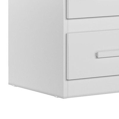 Mesa De Cabeceira Apolo 2 Gavetas 46 Cm Branco Flex Moval Branco Flex