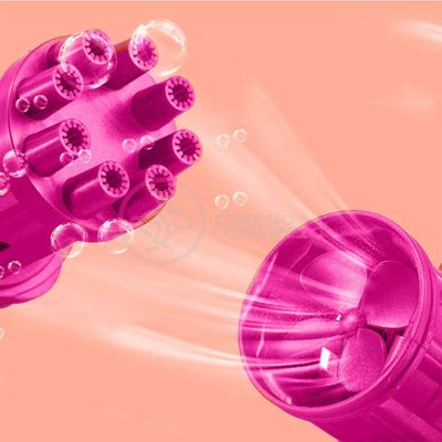 Máquina Elétrica Brinquedo Tiktok Lança Bolhas Sabão Mágica Criança Infantil Rosa