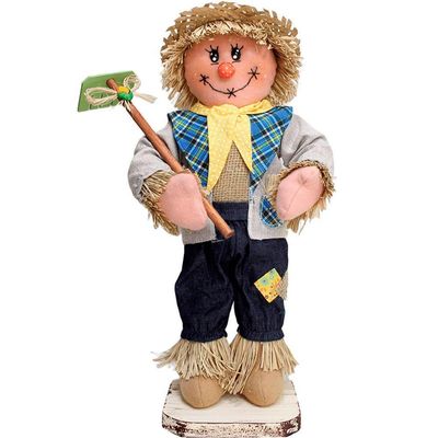 Decoração Espantalho Festa Junina Caipira Rastelo Milho 50cm Menina
