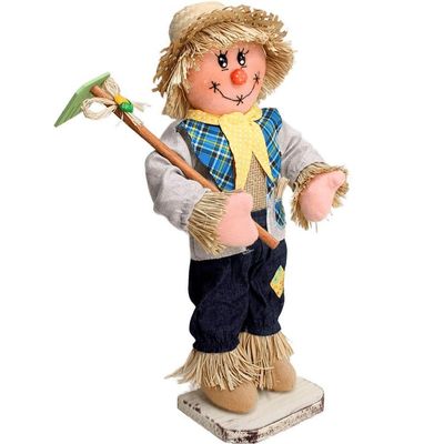 Decoração Espantalho Festa Junina Caipira Rastelo Milho 50cm Menina