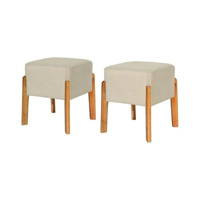 Puff Apolo Decorativo Pequeno Bege