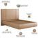 Cama Casal Flutuante Com Cabeceira 140cm Astra S04 Couríssimo Bege - Lyam Decor