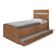 Cama Baú Larissa Solteiro E Off White Com Auxiliar Framar