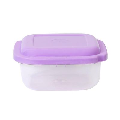Pote Plástico Quadrado 500ml Plasvale Lilás