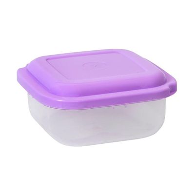 Pote Plástico Quadrado 500ml Plasvale Lilás