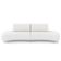 Sofá 4 Lugares Para Sala Living Orgânico Pés Metálicos 260cm Shui P08 Bouclê Branco - Lyam Decor