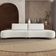 Sofá 4 Lugares Para Sala Living Orgânico Pés Metálicos 260cm Shui P08 Bouclê Branco - Lyam Decor