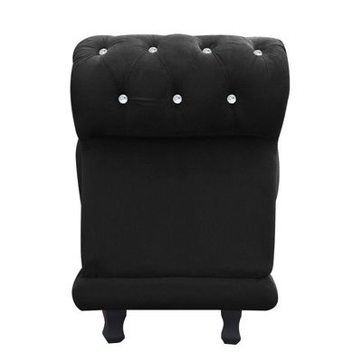 Recamier Barcelona Suede com Strass Preto