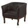 Poltrona Decorativa Noah Couro Marrom Fosco
