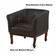 Poltrona Decorativa Noah Couro Marrom Fosco