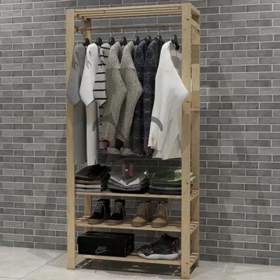 Estante Arara Cabideiro 4 Prateleiras Roupas E Toalhas