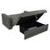 Sofá Cama 2 Lugares Compacto Com Baú 145 Larg Daiane Matrix Suede Cinza