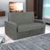 Sofá Cama 2 Lugares Compacto Com Baú 145 Larg Daiane Matrix Suede Cinza