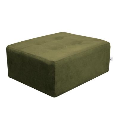 Puff Decorativo Quadrado Para Descanço Nero Matrix Suede Capuccino