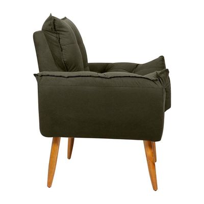 Poltrona Opala Tokio Para Descanço Confortável Toquio Matrix Suede Capuccino