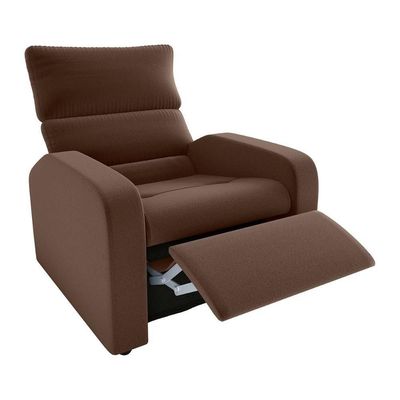 Poltrona Do Papai Reclinável Confortável Kwid Matrix Veludo Ferrugem