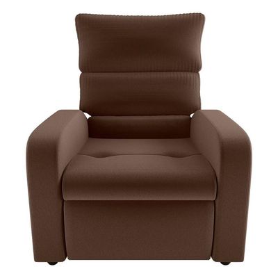 Poltrona Do Papai Reclinável Confortável Kwid Matrix Veludo Ferrugem