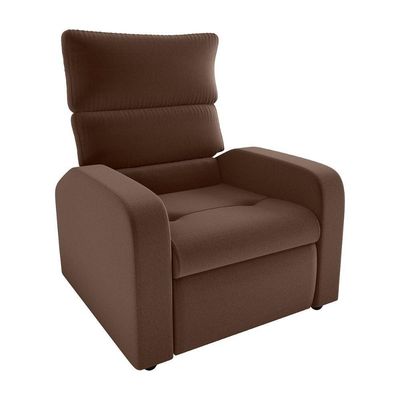 Poltrona Do Papai Reclinável Confortável Kwid Matrix Veludo Ferrugem