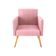 Kit 2 Poltronas Decorativas E Puff Decorativo Pés Palito Dallas Matrix Veludo Turkey Rosa