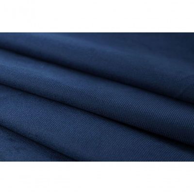 Cabeceira Queen Curva Luxo 160x60 Suede Azul - Tachas Prata