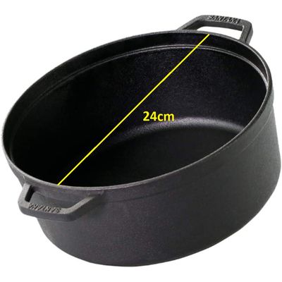 Panela Caçarola Cocotte 24 Cm Forno Holandês Ferro Fundido Santana