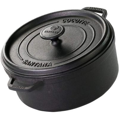 Panela Caçarola Cocotte 24 Cm Forno Holandês Ferro Fundido Santana