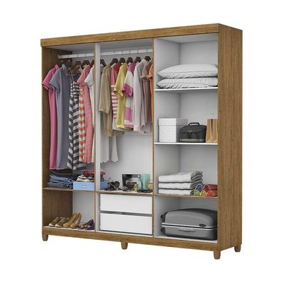 Guarda Roupa R22 6 Portas 2 Gavetas Espelho Carioca Móveis Cinamomo
