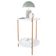 Mesa De Apoio Lateral Nina Branco Com Pés De Ferro Bronze