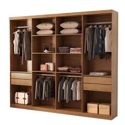 Guarda Roupa Casal Heros Com 8 Portas E 4 Gavetas Moderna Naturalle/off White