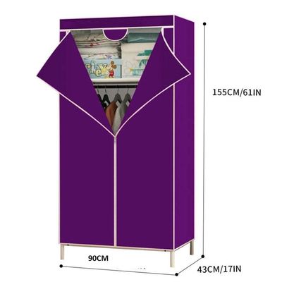 Guarda Roupa Aramario Ziper Portatil Organizador Cabideiro Arara Prateleira Sapateira Praia Marrom