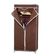 Guarda Roupa Aramario Ziper Portatil Organizador Cabideiro Arara Prateleira Sapateira Praia Marrom