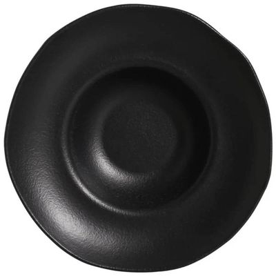 Prato de Massa Cerâmica Porto Brasil Preto Matte 450ml Jantar Mesa Posta Cozinha
