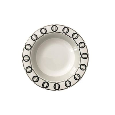 Jogo de pratos fundos em porcelana Strauss Rings 6 peças