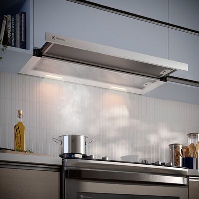 Depurador de Ar Electrolux 90cm Retrátil Inox Efficient com Luz de Led (DE9RS) 220V