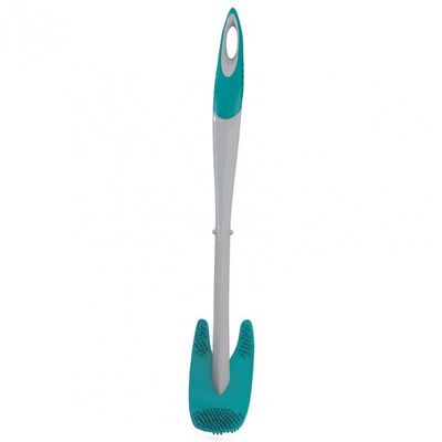 Escova Sanitária Emborrachada FlashLimp 1 Peça Cinza com Verde Esmeralda