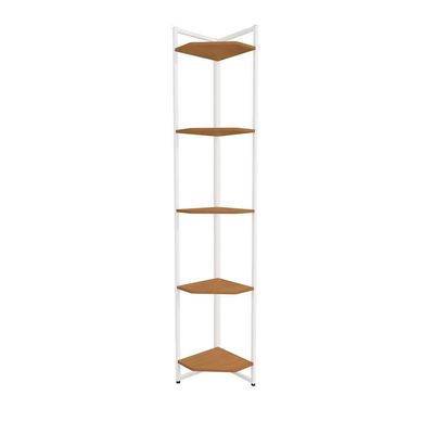 Estante De Canto 5 Prateleiras 202 Cm Li022 Canela Branco Kpb