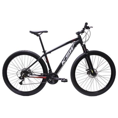 Bicicleta Aro 29 Ksw Bike Alumínio Câmbios Shimano 21 Marchas Preto Fos -ad Verme Bco 19