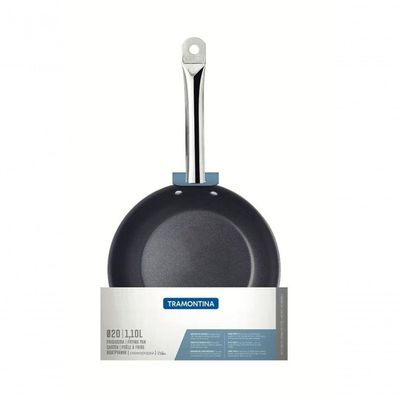 Frigideira Tramontina Rasa Professional Em Aço Inox E Revestimento Antiaderente 20cm