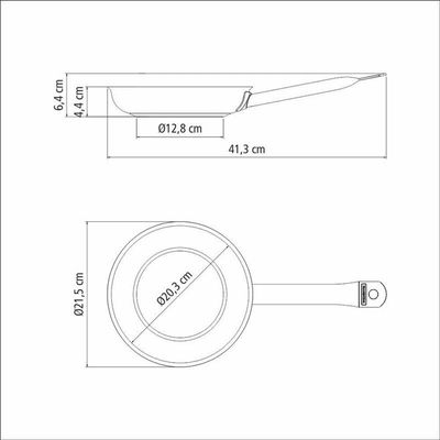 Frigideira Tramontina Rasa Professional Em Aço Inox E Revestimento Antiaderente 20cm