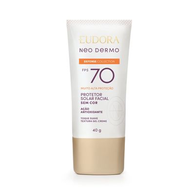 Protetor Solar Facial Eudora Incolor Neo Dermo Defense Collection FPS 70 40g