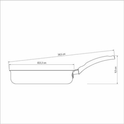 Frigideira Reta Tramontina Turim Alumínio Com Revestimento Antiaderente Cinza 22cm